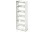 Schäfer Shop Genius Regal TETRIS WOOD, 6 OH, Höhe inkl. Gleiter, B 800 mm, weiss