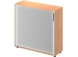 Schäfer Shop Genius Querrollladenschrank TETRIS WOOD, 3 OH, B 1200 mm, Höhe inkl. Gleiter, Buche-Dekor