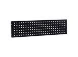 Schulte Lagertechnik Sichtblende für erweiterbares Thekensystem MULTIplus, B 1000 x H 250 mm, Stahl-Lochblech, schwarz