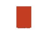 Rocada Whiteboard Skincolor, lackierte Oberfläche, 55 x 75 cm, magnethaftend, wandmontagefähig, orange