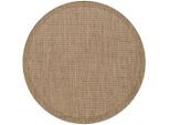 Ayyildiz , Braun , Textil , Uni , rund , Oeko-Tex® Standard 100 , pflegeleicht , Freizeit im Garten, Terrassen- & Balkonböden