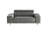 Mid.you , Grau , Textil , 198x81x100 cm , Stoffauswahl, Rücken echt, Armteil links, Armteil rechts , Wohnzimmer, Sofas & Couches, Sofas, 2er Sofas