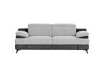 Livetastic , Graphitfarben, Silberfarben , Textil , 225x80x104 cm , Made in EU , Rücken echt, Armteil links, Armteil rechts , Wohnzimmer, Sofas & Couches, Sofas, 3er Sofas