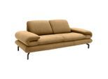 Looks by W.Joop , Messingfarben , Textil , Uni , 224x83x98 cm , Made in EU, FSC MIX , Wohnzimmer, Sofas & Couches, Sofas, 2er Sofas