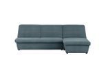 Looks by W.Joop , Petrol , Textil , Uni , Ottomane rechts, L-Form , 274x168 cm , Made in EU, FSC MIX , Stoffauswahl, Rücken echt ,