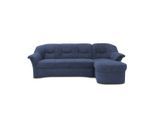 Mid.you , Dunkelblau , Textil , Uni , L-Form , 232x146 cm , Made in EU, FSC MIX , Rücken echt, Armteil links, Armteil rechts , Wohnzimmer, Sofas & Couches, Wohnlandschaften, Ecksofas