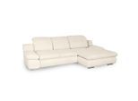 Livetastic , Creme , Textil , Ottomane rechts, L-Form , 286x165 cm , Made in EU , seitenverkehrt erhältlich, Hocker erhältlich, Rücken echt, Armteil links, Armteil rechts ,