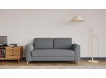 BRUNO Schlafsofa 140cm in Dunkelgrau | Klassik | stabiles Massivholz & Boxspringkomfort