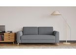 BRUNO Schlafsofa 160cm in Dunkelgrau | Klassik | stabiles Massivholz & Boxspringkomfort