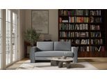 BRUNO Schlafsofa 160cm in Dunkelgrau | Schmal | stabiles Massivholz & Boxspringkomfort