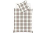 Bettwäsche FLEURESSE "Lech 4387", beige, B/L: 240cm x 220cm, 1 Stk., 2 Stk., Flanell, B/L: 80cm x 80cm & 80cm x 80cm, 3 Stk., Flanell, Obermaterial: 100% Baumwolle, Bettwäsche, Bettwäsche, Edelflanell, Baumwolle, in Gr. 135x200, 155x220, 200x200cm