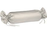 Nackenrollenbezug FLEURESSE "Colours", beige (porzellan), B:15cm L:40cm, Mako-Satin, Obermaterial: 100% Baumwolle, Kissenbezüge, Nackenrollenbezug, Mako Satin, glänzend, glatt, Premium Qualität