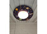 NIERMANN Deckenleuchte "Weltall, Kinderlampe, Kinderzimmer", bunt (multi color), 1, Ø 54cm H: 11cm, 1 Stk., Leuchten, hochwertiger Druck auf kompletter Oberfläche, Deckenleuchte
