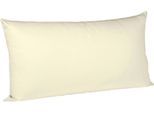 Kissenbezug FLEURESSE "Colours Mako Satin, 100% Baumwolle, mit Reißverschluss", beige (creme), B:40cm L:80cm, Mako-Satin, Mako-Satin, Kissenbezüge, Kissenbezug, Mako Satin, glänzend, glatt, Premium Qualität