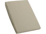 Spannbettlaken KUM "Premium Jersey Spannbetttuch", grau (taupe), L:200cm, Jersey, Obermaterial: 95% Baumwolle, 5% Elasthan, Bettlaken, Spannbettlaken, bis ca. 30 cm Matratzenhöhe