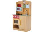 Spielküche TEAMSON™ KIDS "Little Chef Florence Classic", bunt, Spielküchen, KinderB:30cm H:90cm T:30cm, Kunststoff, MDF, Spielküche, mit drehbaren Bedienknöpfen mit Klickgeräusch, B:30cm H:90cm T:30cm