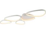 JUST LIGHT Deckenleuchte "PEBBLES", weiß, 1, Ø 0cm H: 6,5cm, 1 Stk., Leuchten, LED, dimmbar, Switchmo, Memory, nach Trennung vom Netz, Deckenleuchte