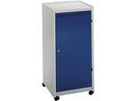Werkzeugschrank, Kugel-Lenkrollen, H 1000 x B 500 x T 500 mm, lichtgrau/blau
