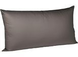 Kissenbezug FLEURESSE "Colours Mako Satin, 100% Baumwolle, mit Reißverschluss", braun (espresso), B:40cm L:80cm, Mako-Satin, Mako-Satin, Kissenbezüge, Kissenbezug, Mako Satin, glänzend, glatt, Premium Qualität