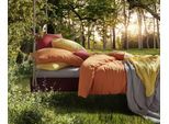 Bettwäsche FLEURESSE "Provence in Gr. 135x200, 155x220 oder 200x200 cm", gelb (lemon), B/L: 240cm x 220cm, 1 Stk., 2 Stk., Halbleinen, B/L: 80cm x 80cm & 80cm x 80cm, 3 Stk., Halbleinen, Obermaterial: 50% Baumwolle, 50% Leinen, Bettwäsche, Bettwäsche, Halbleinen, 50% Baumwolle, 50% Leinen, Gr. 135x200, 155x220, 200x200cm