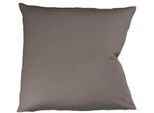 Kissenbezug FLEURESSE "Colours Mako Satin, 100% Baumwolle, mit Reißverschluss", braun (espresso), B:80cm L:80cm, Mako-Satin, Mako-Satin, Kissenbezüge, Kissenbezug, Mako Satin, glänzend, glatt, Premium Qualität