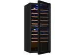 EXQUISIT Weinkühlschrank "WS2-114-GTE-160G", Energieeffizienz: G, schwarz, B:55,2cm H:129cm T:57,5cm, Weinkühlschränke, Für Weinliebhaber - stilvoll & perfekt temperiert für 114 Flaschen, Weinkühlschrank