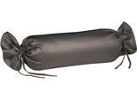 Nackenrollenbezug FLEURESSE "Colours", braun (espresso), B:15cm L:40cm, Mako-Satin, Obermaterial: 100% Baumwolle, Kissenbezüge, Nackenrollenbezug, Mako Satin, glänzend, glatt, Premium Qualität