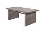 Gardenson , Grau , Metall, Kunststoff , rechteckig , 90x75x185 cm , Gartenmöbel, Gartentische, Gartentische