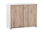 Mid.you , Weiß, Wildeiche , Holzwerkstoff , 2 Fächer , 100.1x83.6x41 cm , Beimöbel erhältlich, abschließbar , Büromöbel, Aktenschränke & Aktenregale, Aktenschränke
