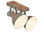 Möbelix , Anthrazit , Holz, Metall , Eiche , 32x19x17 cm , drehbar , Beleuchtung, Innenleuchten, Deckenleuchten, Deckenstrahler