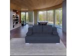 P & B , Dunkelblau , Holzwerkstoff , Füllung: Schaumstoffflocken,Schaumstoffflocken , 200x90x110 cm , Wohnzimmer, Sofas & Couches, Schlafsofas, Schlafsofas