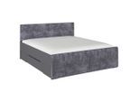 Rauch Möbel , Grau , Holzwerkstoff, Textil , 2 Schublade(n) Schubladen , 180x200 cm , Blauer Engel, Goldenes M, Made in Germany , gepolstertes Kopfteil, mit Schubkästen , Schlafzimmer, Betten, Stauraumbetten