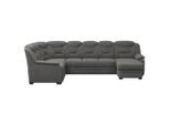 Mid.you , Anthrazit , Textil , U-Form , 330x211 cm , Made in EU , seitenverkehrt erhältlich, Rücken echt, Armteil links, Armteil rechts , Wohnzimmer, Sofas & Couches, Wohnlandschaften, Wohnlandschaften U-Form