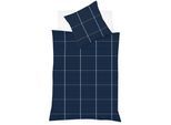 Bettwäsche FLEURESSE "Lech 4311", blau (indigo), B/L: 155cm x 220cm, 1 Stk., 1 Stk., Flanell, B/L: 80cm x 80cm, 2 Stk., Flanell, Obermaterial: 100% Baumwolle, Bettwäsche, Bettwäsche, Edelflanell, Baumwolle, in Gr. 135x200, 155x220, 200x200cm