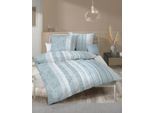 Bettwäsche KAEPPEL "Firenze", blau (hellblau), B/L: 135cm x 200cm, 1 Stk., 1 Stk., Interlock-Jersey, B/L: 80cm x 80cm, 2 Stk., Interlock-Jersey, Obermaterial: 100% Baumwolle, Bettwäsche, Bettwäsche, Mit Paisleymuster