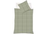 Bettwäsche FLEURESSE "Lech 4311", grün, B/L: 155cm x 220cm, 1 Stk., 1 Stk., Flanell, B/L: 80cm x 80cm, 2 Stk., Flanell, Obermaterial: 100% Baumwolle, Bettwäsche, Bettwäsche, Edelflanell, Baumwolle, in Gr. 135x200, 155x220, 200x200cm