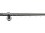 Gardinenstange INDEKO "Consul", silber, L:140cm Ø:16mm, Aluminium, Gardinenstangen, Gardinenstange, Innenlauf Komplett-Set inkl. Gleitern und Montagematerial