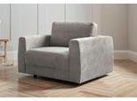 Sessel OTTO HOME "Hobro Loungesessel", grau, B:109cm H:60cm T:102cm, Luxus-Microfaser Lederoptik (100% Polyester);Struktur grob (100% Polyester);Samtoptik (100% Polyester), Sessel, Sessel, in 3 Bezugsqualitäten in vielen Farben, Design by Morten Georgsen