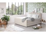 Boxspringbett COTTA "Fort mit Bettkasten, inkl. Topper", beige, B:161cm L:228cm, 100% POLYESTER (PES), Komplettbetten, Boxspringbett, erhältlich in verschiedenen Breiten (160cm, 180cm & 200cm)
