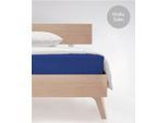 Spannbettlaken FLEURESSE "Colours in Gr. 90x200, 140x200 oder 180x200 cm", blau (royalblau), B:100cm L:200cm, Mako-Satin, Obermaterial: 100% Baumwolle, Bettlaken, Spannbettlaken, Mako Satin, für Matratzen bis 23 cm Höhe, Bettlaken, Spannbetttuch