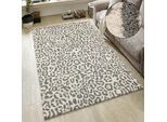 Wollteppich OTTO HOME "Gabbo Leo, Leopardenmuster, handgearbeitet", natur, B:70cm H:14mm L:140cm, Wolle, Teppiche, reine Wolle, Uni, Wohnzimmer, Schlafzimmer, Esszimmer