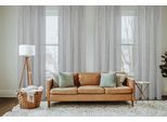 Vorhang HOME BASICS "SOFTY 2er Pack" Gr. 2, grau, B:140cm H:225cm, Polyester, Gardinen, Vorhang, 2er Pack Kombibandschal SOFTY Uni