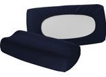 Kissenbezug FLEURESSE "Vital comfort", blau (marine), B:60cm L:40cm, Jersey, Obermaterial: 96% Baumwolle, 4% Elasthan (LYCRA), Kissenbezüge, Kissenbezug, Baumwolle-Elasthan Kissenbezug, 40x60 cm, Gummizug