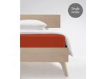 Spannbettlaken FLEURESSE "Jenny C aus feinfädigem Mako-Jersey", rot (chili), L:220cm, Mako-Jersey, Obermaterial: 100% Baumwolle, Bettlaken, Spannbettlaken, für Matratzen bis 23 cm Höhe