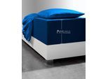 Spannbettlaken FLEURESSE "Comfort XL", blau (nachtblau), 1 Stk., Mako-Jersey, 140x200 140x210 140x220 150x200 150x210 150x220 160x200 160x210 160x220 40cm, Mako-Jersey, Obermaterial: 96% Baumwolle, 4% Elasthan (LYCRA), Bettlaken, Spannbettlaken, Mako-Jersey, für Matratzen bis 40 cm Höhe, Bettlaken, Spannbetttuch