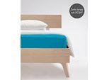 Spannbettlaken FLEURESSE "Comfort", blau (meeresblau), B:200cm, Jersey-Elasthan, Obermaterial: 96% Baumwolle, 4% Elasthan (LYCRA), Bettlaken, Spannbettlaken, langlebig & bügelfrei,Perfekte Passform durch POWER-STRETCH