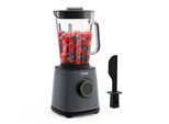 TEFAL Standmixer "BL771B PerfectMix Essential", grau (grau, schwarz), B:22,6cm H:38,6cm T:30,4cm, Zerkleinerer, 2 L Fassungsvermögen, Powelix-Klingen-Technologie, Standmixer