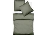 Bettwäsche FLEURESSE "Lech 3089", grün (oliv), B/L: 135cm x 200cm, 1 Stk., 1 Stk., Flanell, B/L: 80cm x 80cm, 2 Stk., Flanell, Obermaterial: 100% Baumwolle, Bettwäsche, Bettwäsche, Edelflanell, Baumwolle, in Gr. 135x200, 155x220, 200x200cm