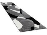 Läufer PACO HOME "Diamond 664" Gr. 12, schwarz (schwarz, weiß), B:80cm H:18mm L:300cm, Kunstfaser, Teppiche, Läufer, Teppich-Läufer, Kurzflor, 3D-Design, modernes geometrisches Muster