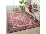 Teppich OTTO HOME "Omar, Druckteppich, orientalisches Design, mehrfarbig, bedruckt" Gr. 34, rot, B:160cm H:13mm L:220cm, Kunstfaser, Teppiche, Teppich, Orient-Optik, Vintage Design, weich, Wohnzimmer, Schlafzimmer